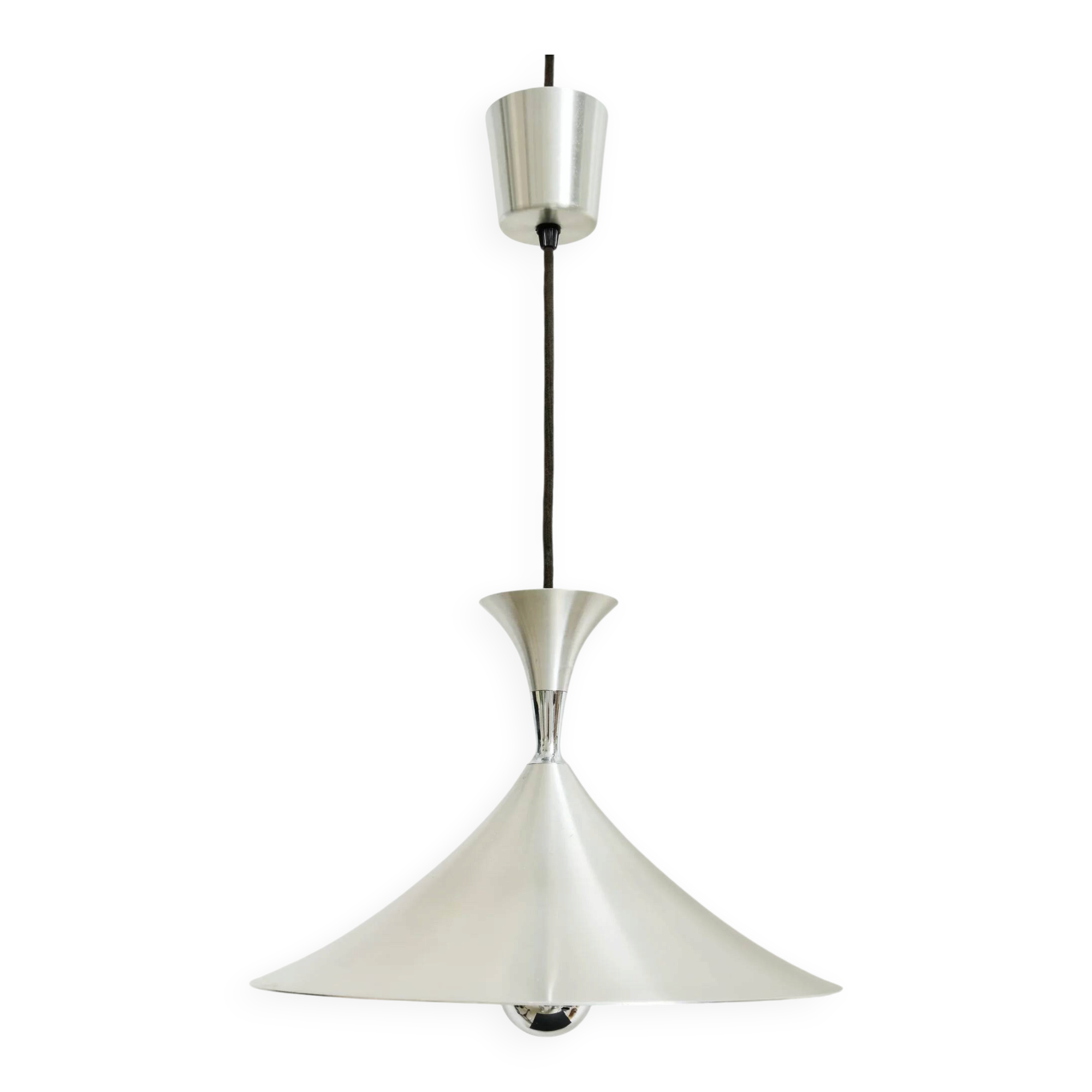 Suspension Diabolo, aluminium brossé, 1970-1980