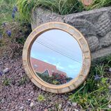 Ceramic mirror "gears" by Mithé Espelt