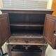Pair of Gothic style cabinets in dark oak from the 19th century.