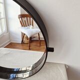 Round smoked plastic mirror '70s - Vintage