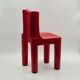 Chaise enfant rouge vintage Kartell par Sapper & Zanuso, style italien ludique des années 1960.