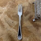 Serving set / condiment pot - crystal glass and chiseled iron