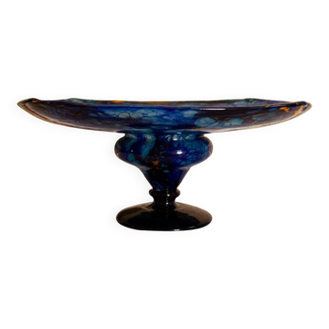 Art Nouveau blown glass centerpiece by Charles Schneider, France, 1920s