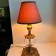 Pair of table lamps in bronze and glass early twentieth century
