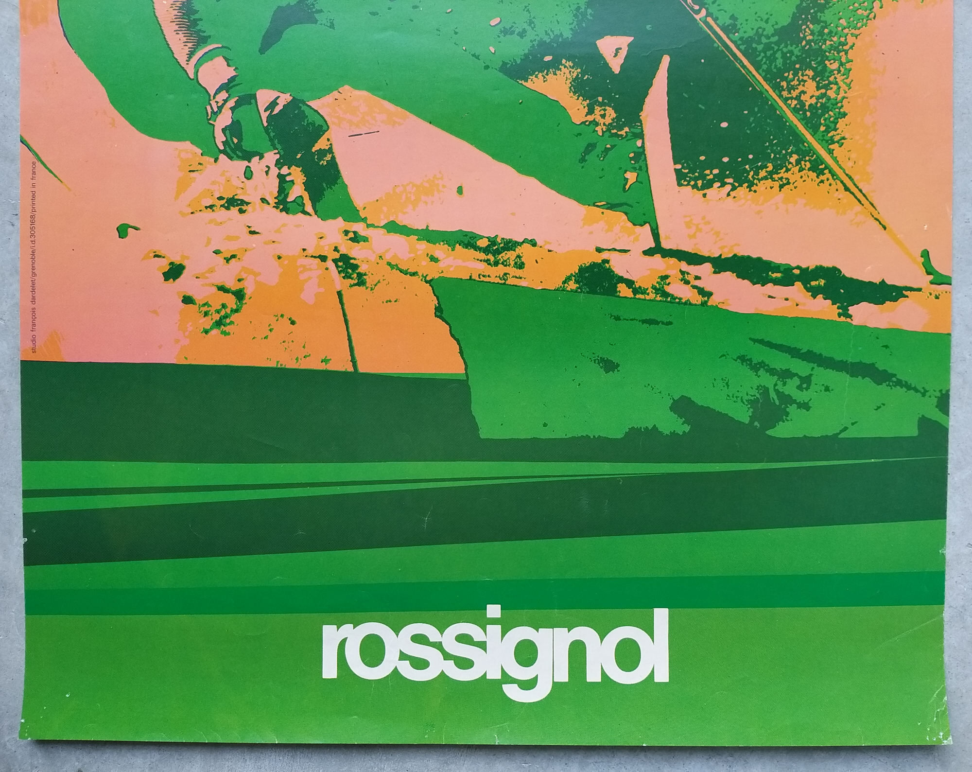 Old poster/original poster - Skis Rossignol, studio François Dardelet - ca 1970