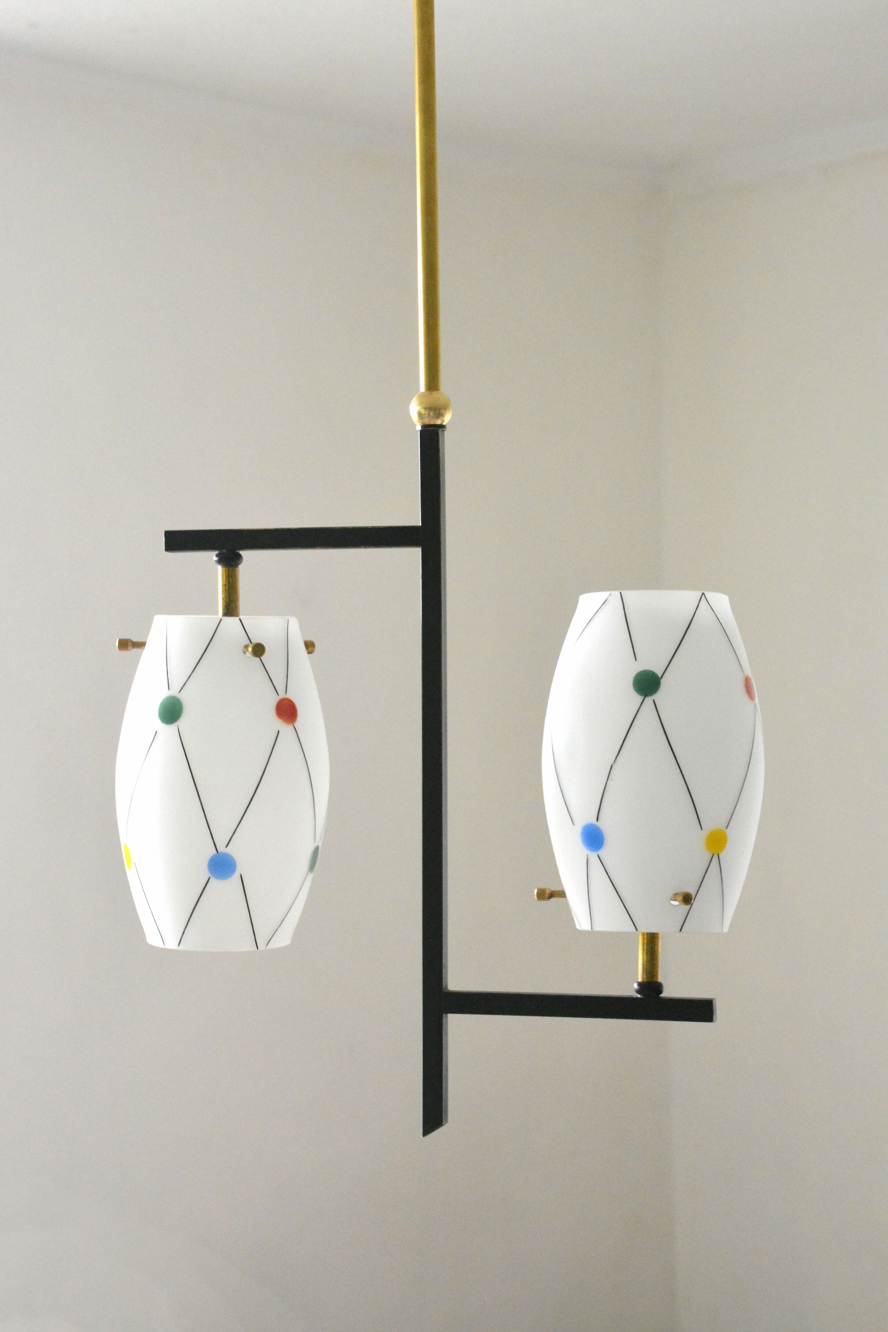 Stilux Milano chandelier 50s