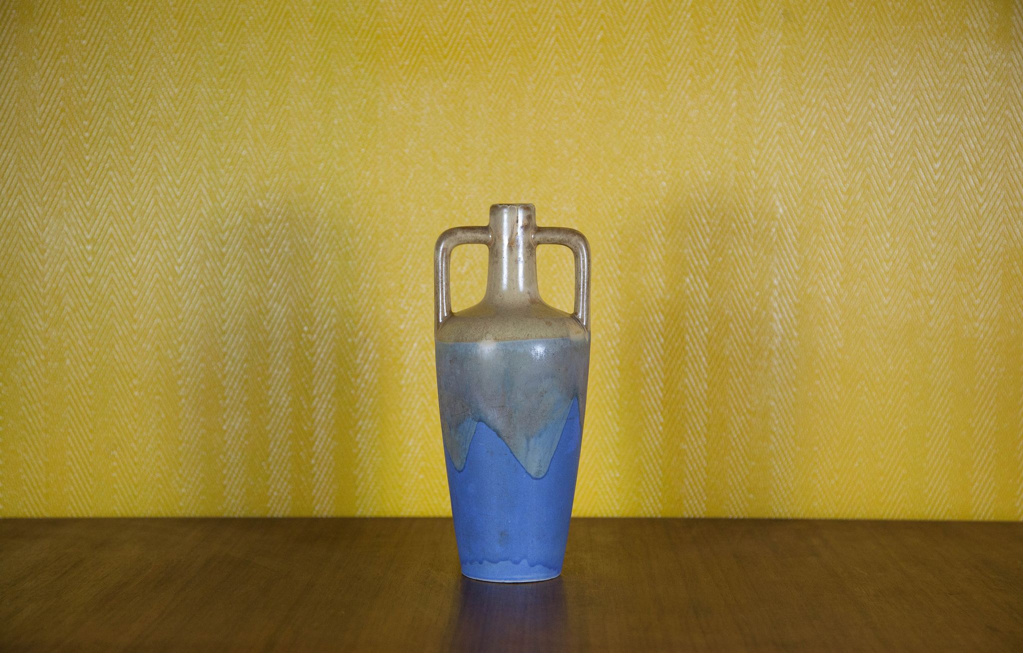 Flamed glazed stoneware bottle, Fournier Demars St-Amand alcohol bottle, amphora vase