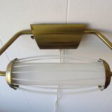 Scandinavian wall lamp in glass and brass