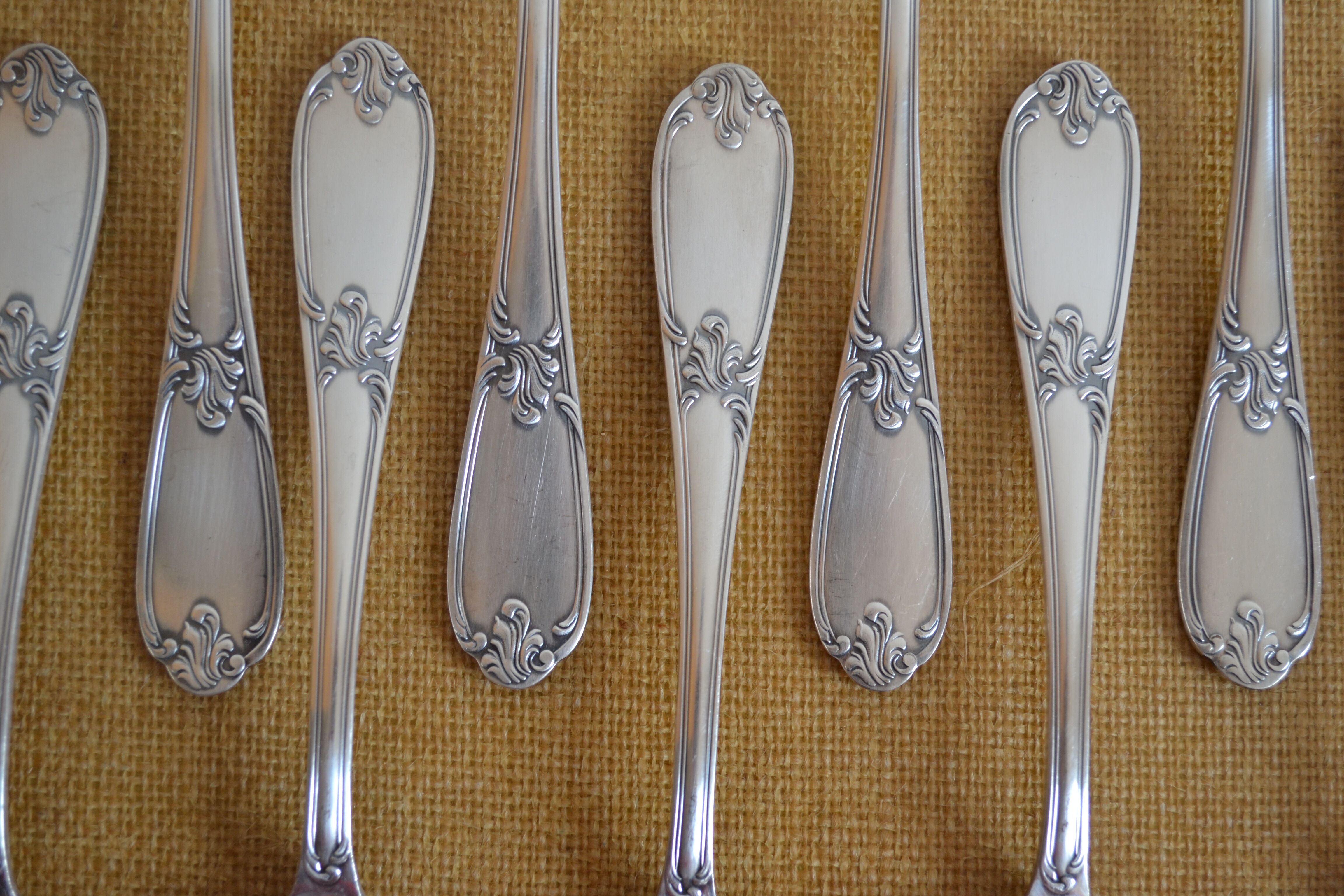 12 tablespoons metal argente orfevre frionnet francois