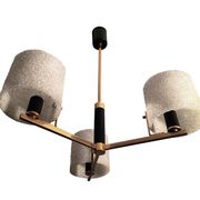 Arlus brass and perspex chandelier 1950