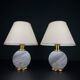 Vintage Murano glass table lamps, Italy, 1970s, set of 2