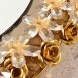 Brass illuminated mirror Made by Palwa, Germany with original label. The large individual