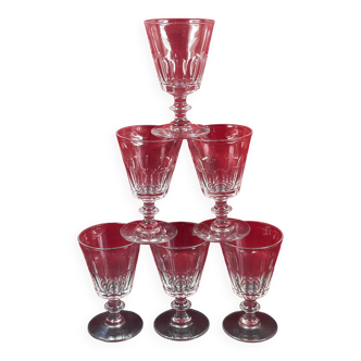 Verre à vin ancien en cristal de Baccarat / St Louis, modèle Caton, (XIXe siècle)