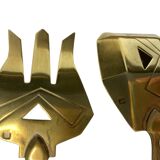 Tableware, gilded metal confectionery service Art Deco circa 1930.