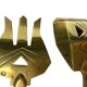 Tableware, gilded metal confectionery service Art Deco circa 1930.