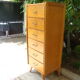 Chiffonnier chêne clair vintage 60