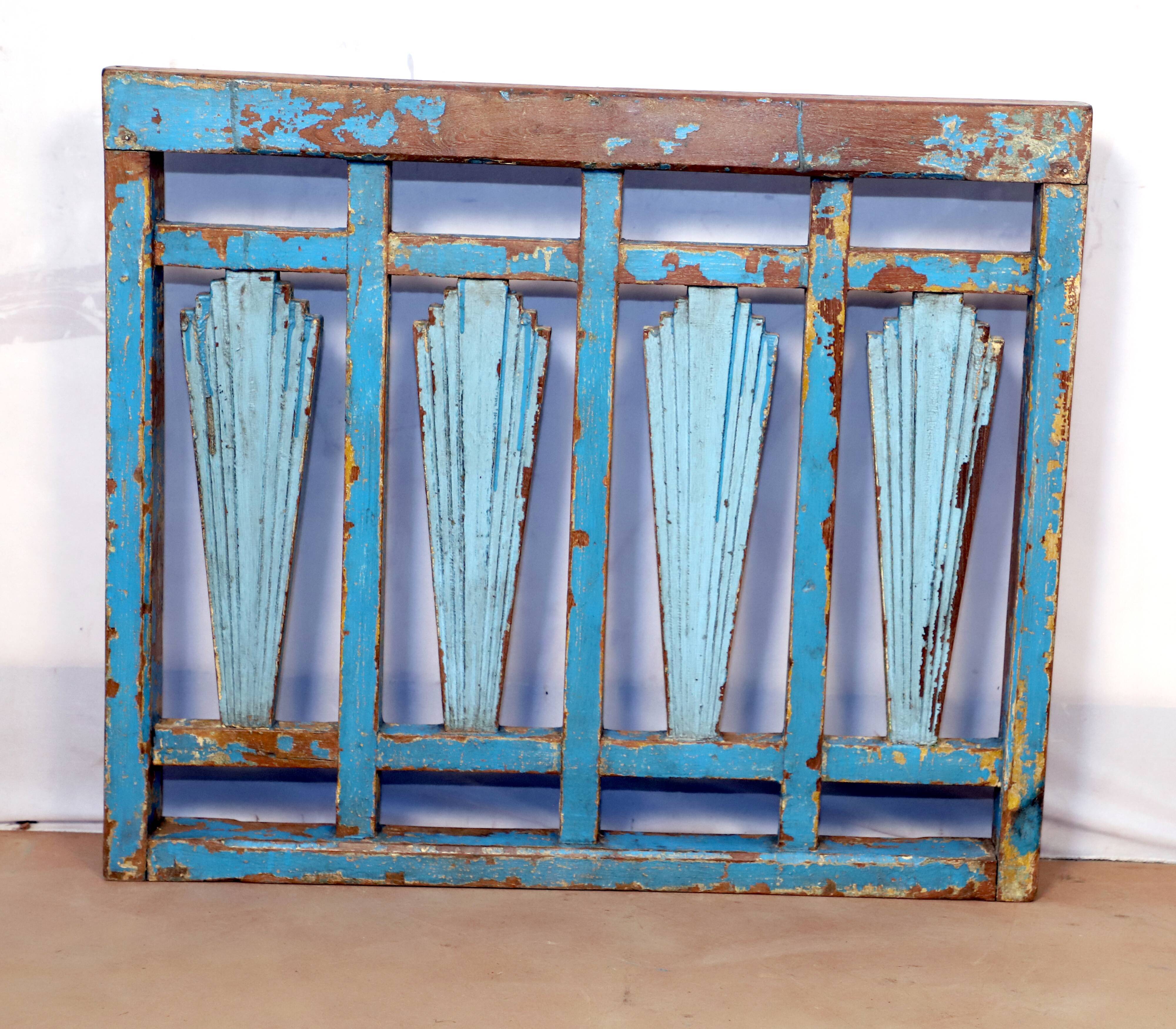 Old decorative panel - Art Deco railing in Burmese teak