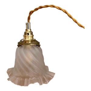 Baladeuse tulipe vintage en verre