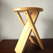 Folding wooden stool 1980