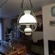 19th century white opaline pendant light