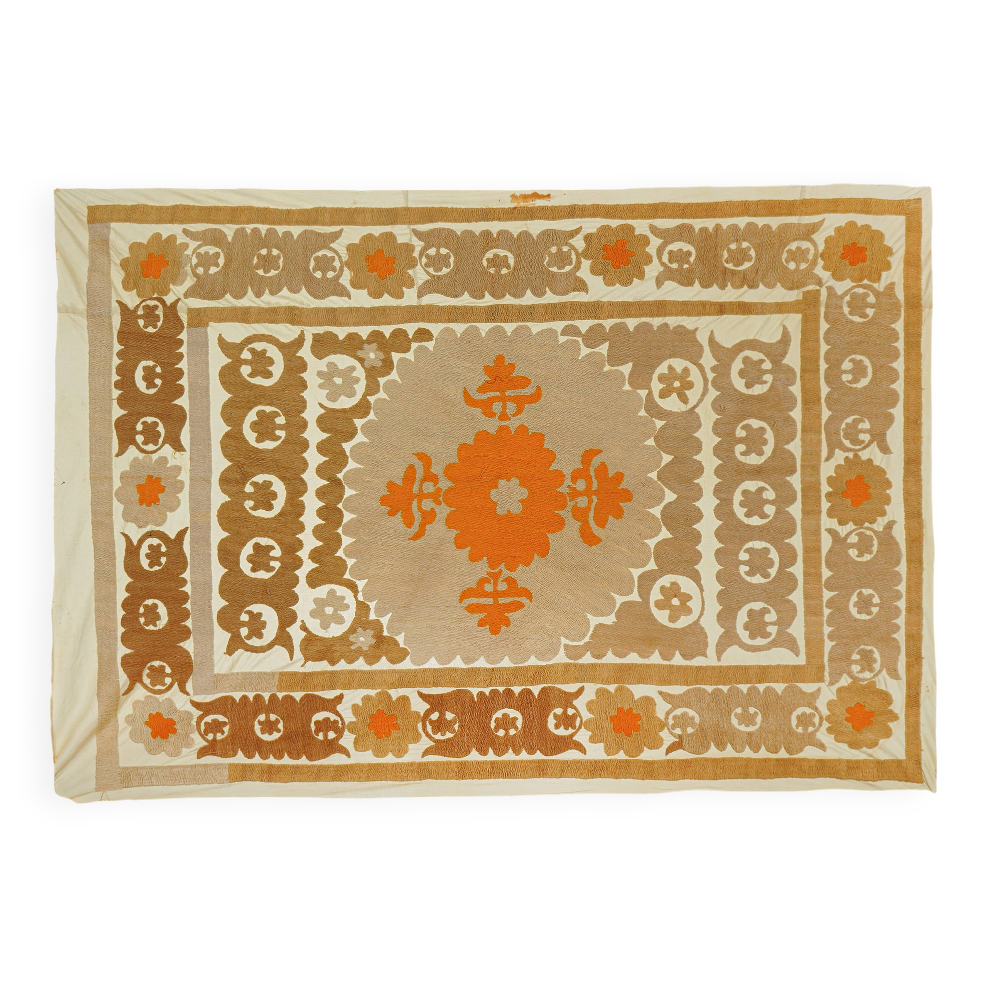 Hand-knotted rug, vintage Turkish rug 103x140 cm