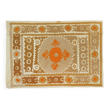 Hand-knotted rug, vintage Turkish rug 103x140 cm