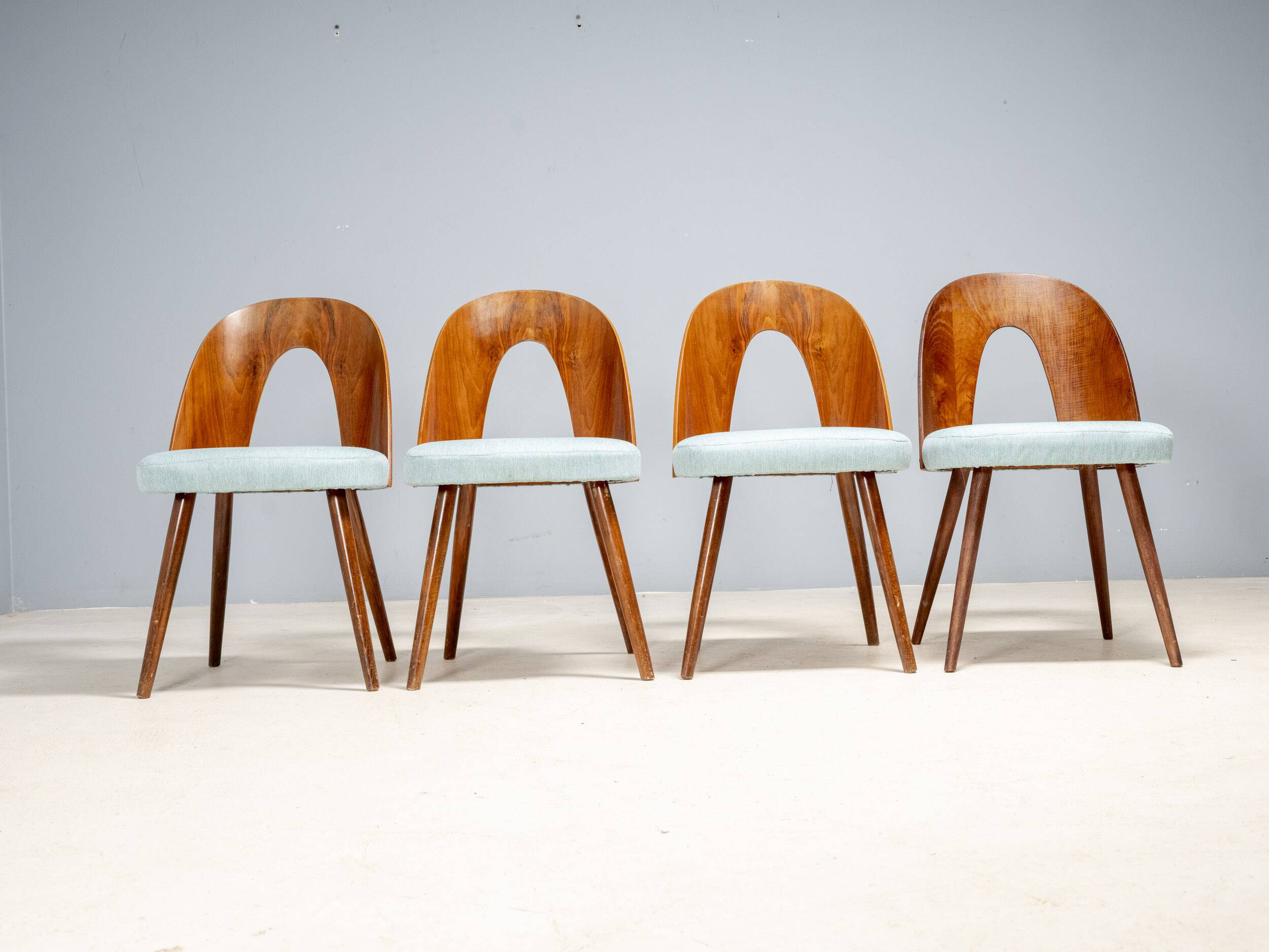 Antonín Šuman chairs set, Tatra Nábytok, Czechoslovak design 1960s