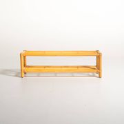 Scandinavian bamboo and rattan bench, second half of the 20th century