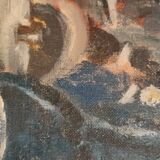 Oil painting with figures