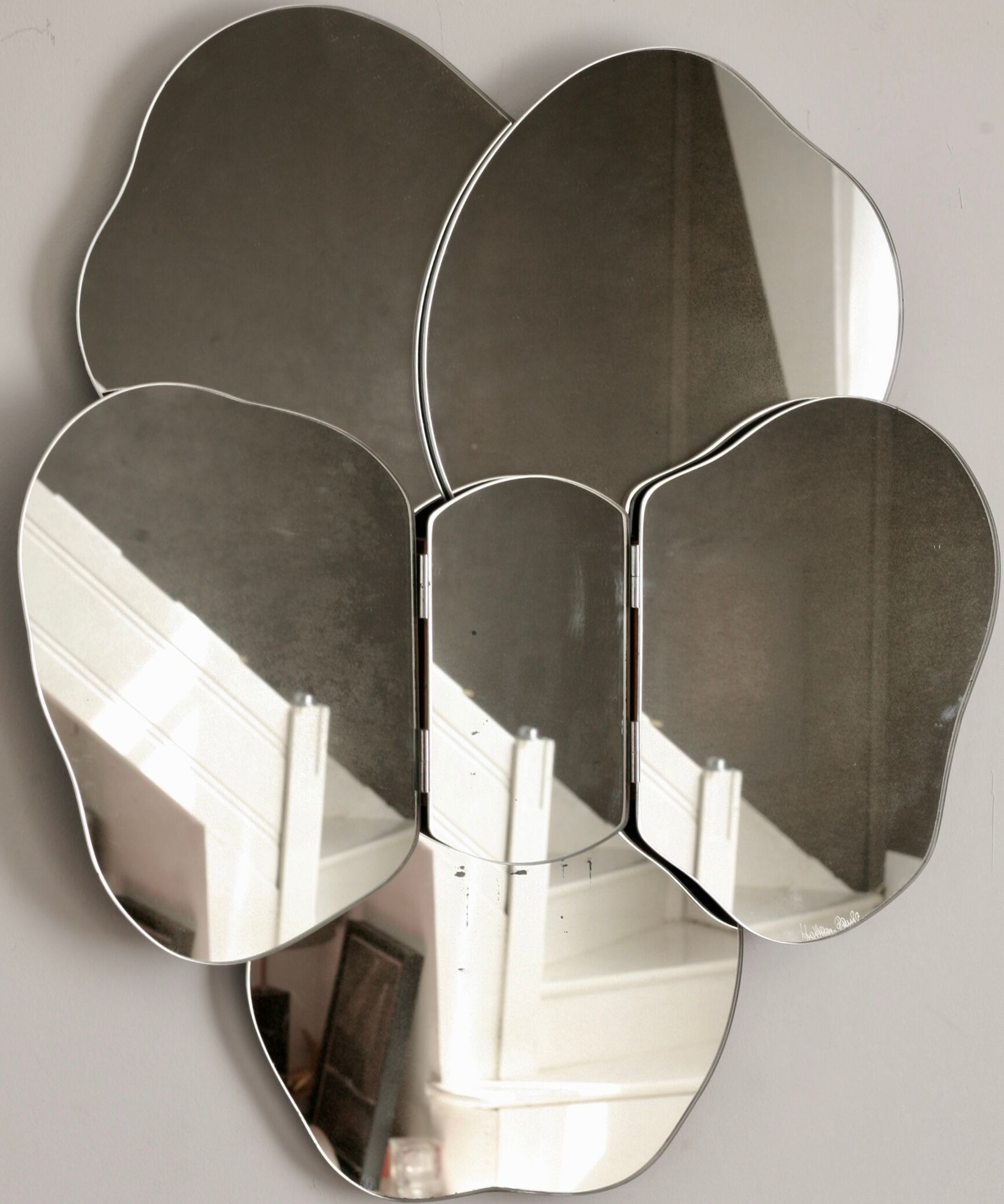 Removable wall mirror, circa 1970 68x76cm