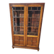 Petite vitrine bibliotheque a petits carreaux et marqueterie ancienne