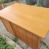 Desk and chair in blond oak 1950s/1960s