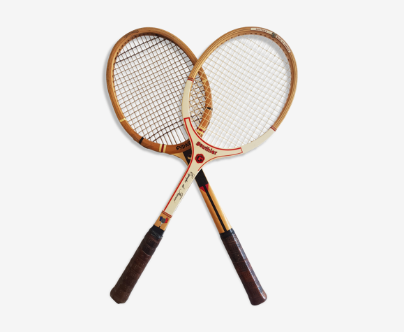 Two vintage collector tennis rackets, "Robert Haillet" and "Team de France"  | Selency