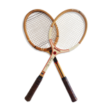 Two vintage collector tennis rackets, "Robert Haillet" and "Team de France"