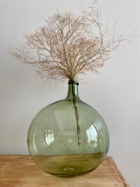 Dame-jeanne cylindrical old approx 15l in blown glass