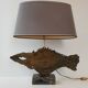 Table lamp in bronze & marble 1970