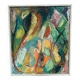 Original Danish Oil on Canvas – “Abstract Composition” – Vintage & Framed
