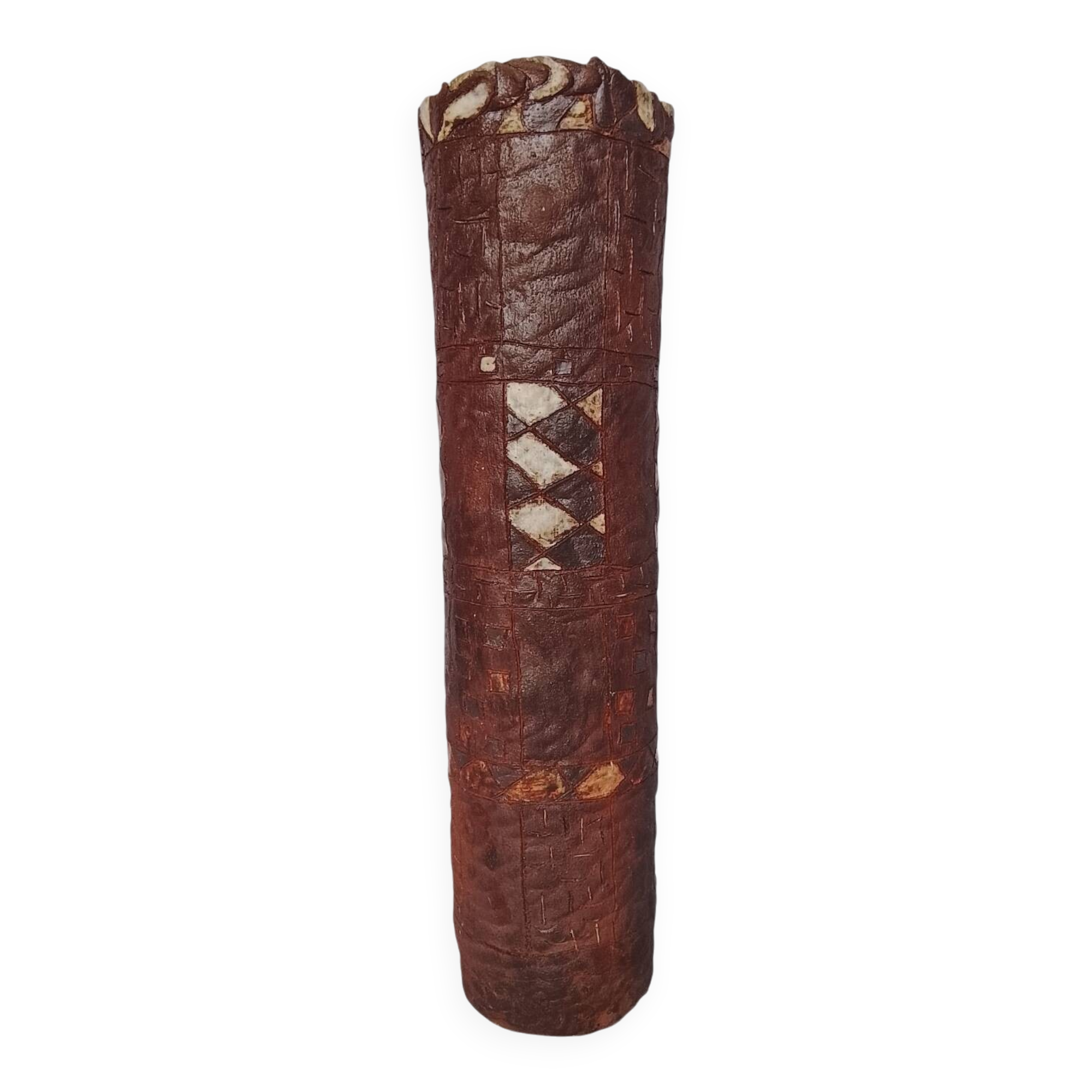 Terracotta vases with tribal decoration