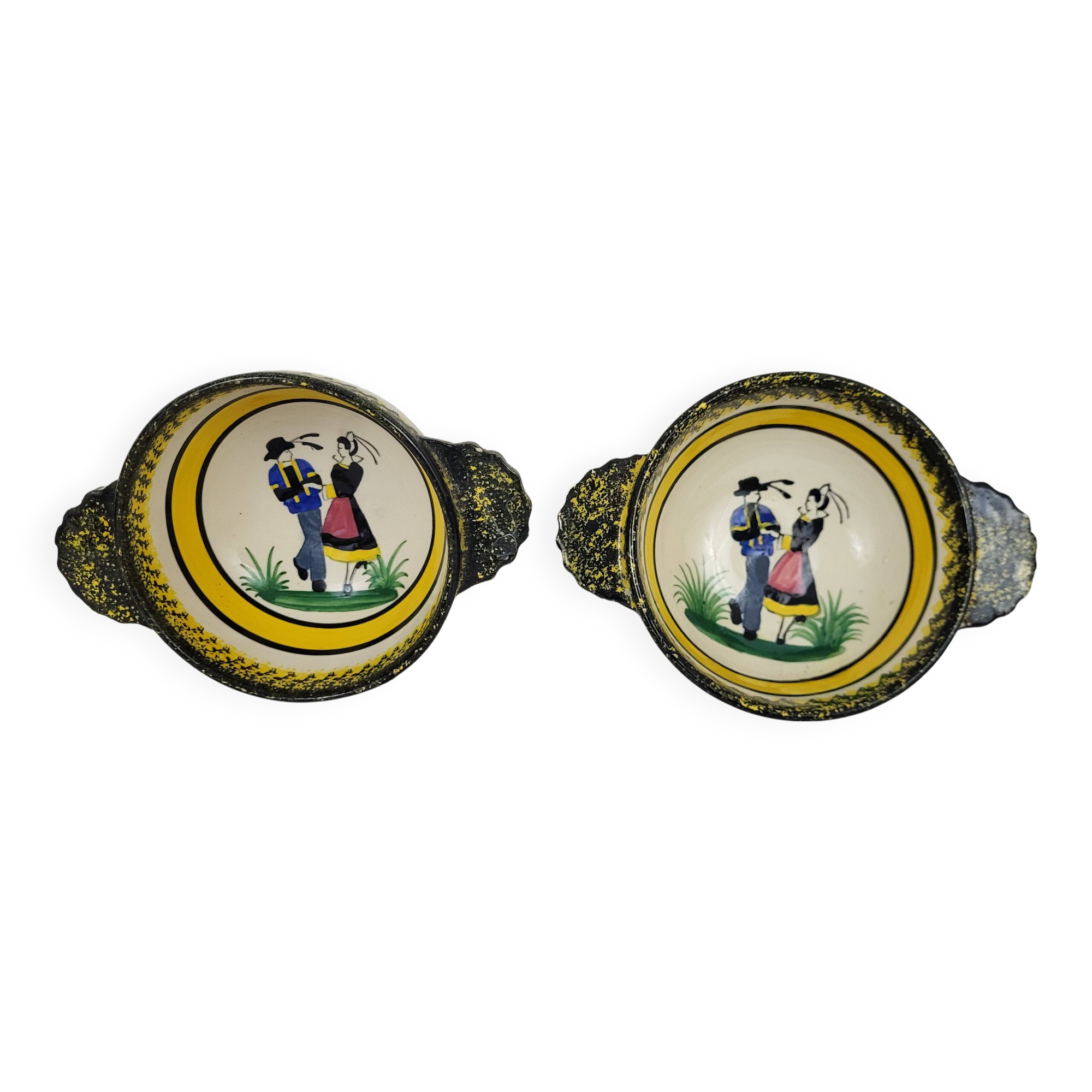 2 Henriot Quimper ear bowls