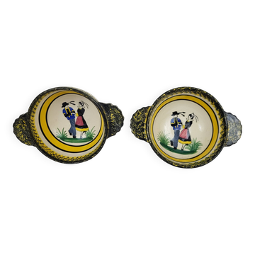 2 bols à oreille Henriot Quimper