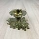 Golden brass flower candlestick, vintage