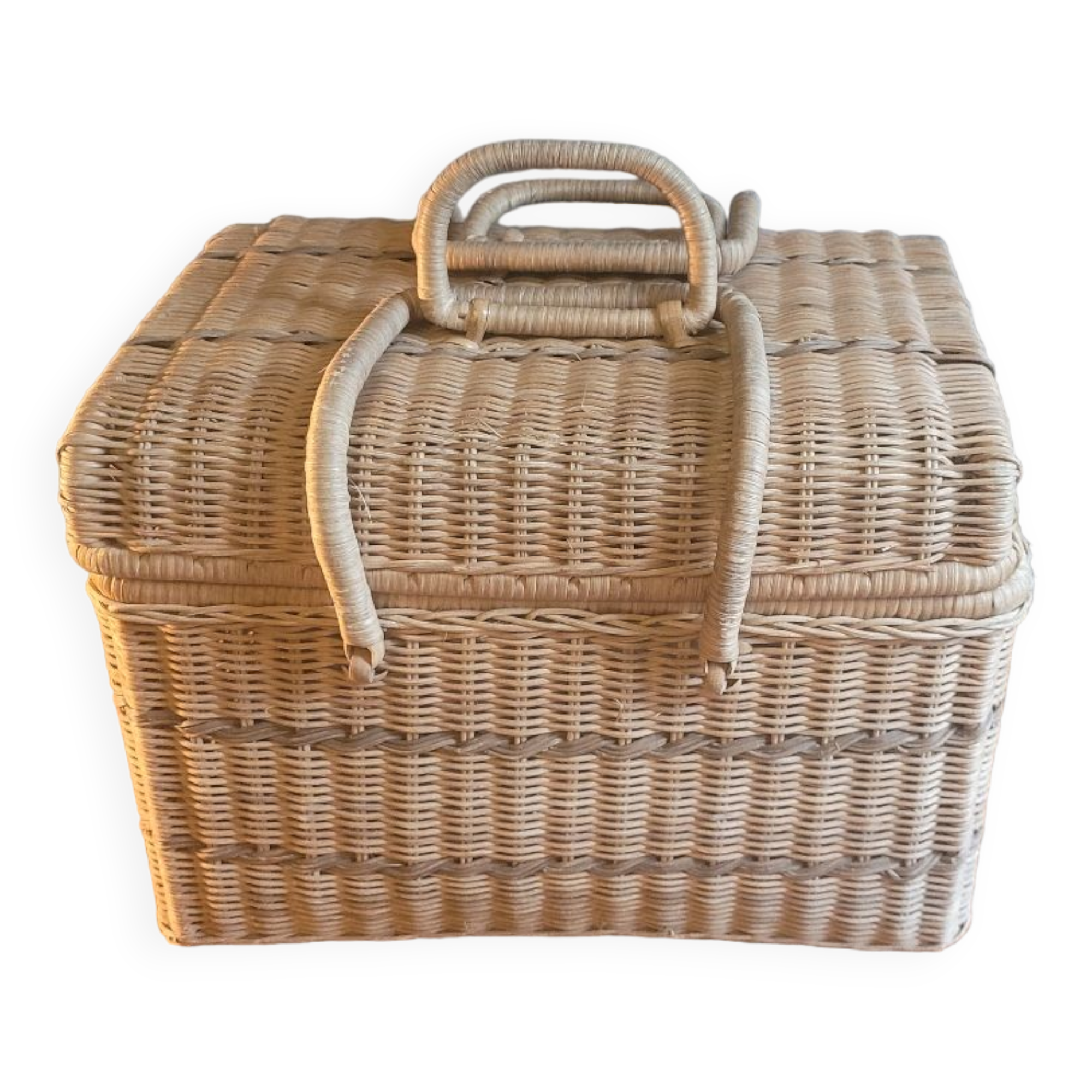 Rattan suitcase 70's