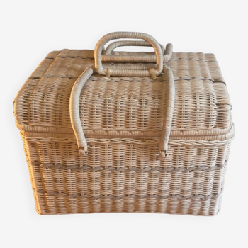 Rattan suitcase 70's