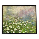 Tableau acrylique toile et czdre bois