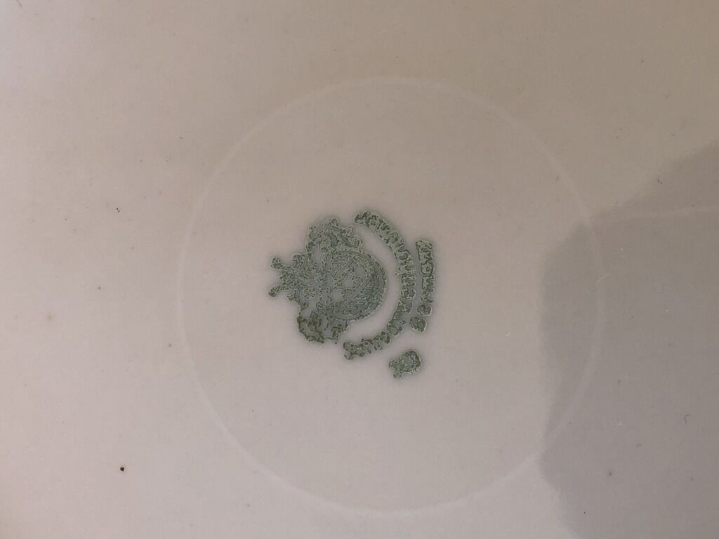 Old German porcelain cup and plate