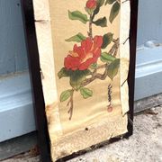 Framed Chinese Silk Embroidery Panel with Bird and Blossoms