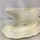 Old sauce boat Ivory made in France Digoin Sarreguemines
