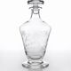 Small antique decanter in engraved Bohemian crystal, early 20th century.
