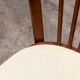 Baumann chair 153 in dark wood and white skai