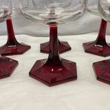 Set of 6 vintage wine glasses